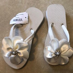 Beautifully decorated flip-flops